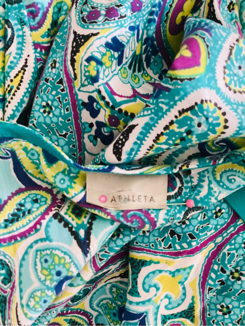 Athleta Turquoise Multi-Pattern Mini Dress - Picture 3 of 4